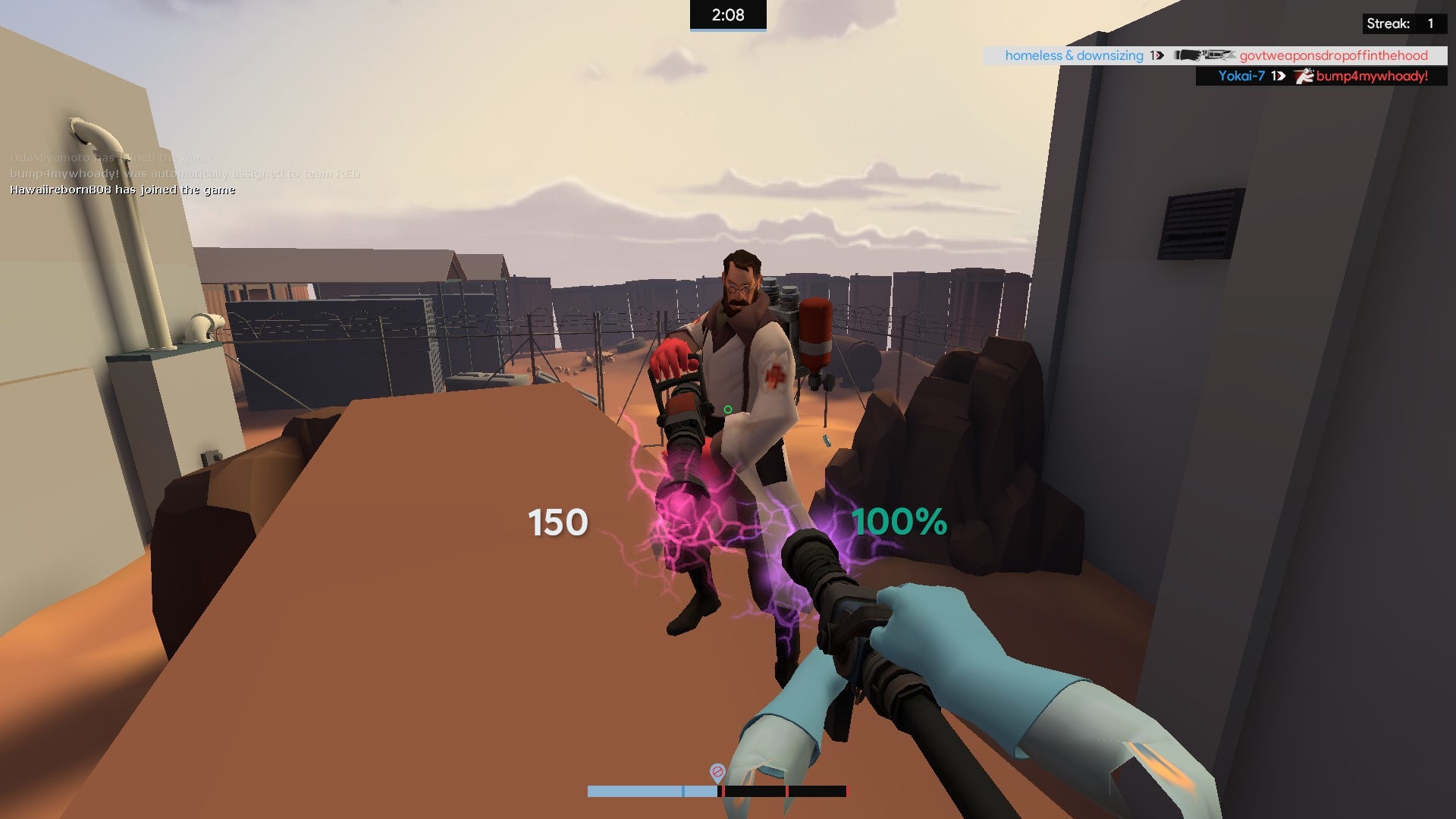 Particle color shifting example